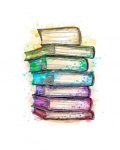 Стопка книг рисунок