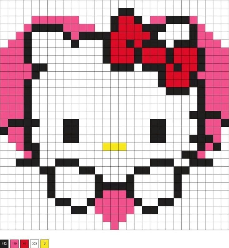 Perler Beads hello Kitty