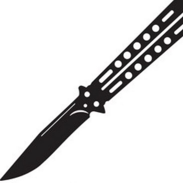Нож бабочка из стандофф 2 Black Widow