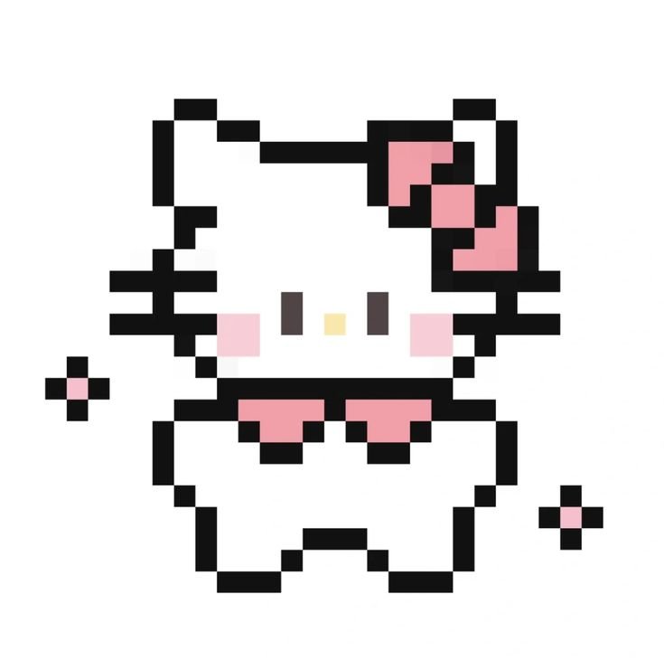 Hello Kitty Pixel Art