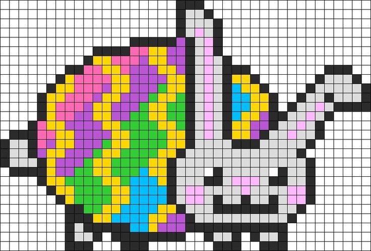 Рисунки по клеточкам радужные