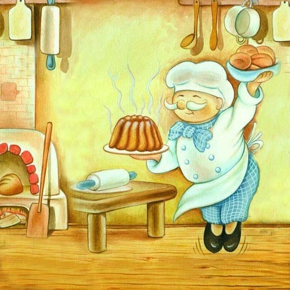 Пекарь иллюстрация