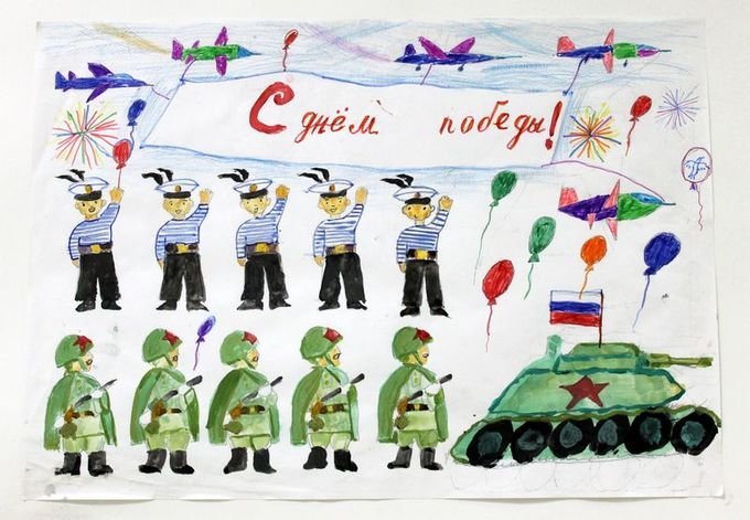 Военный парад рисунок
