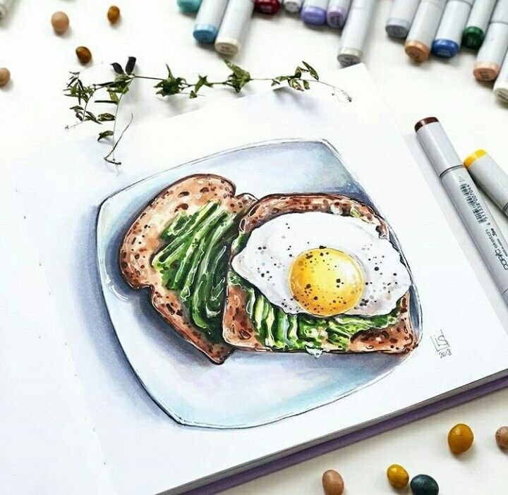 Идеи для рисования еда