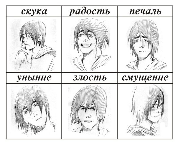 Эмоции рисунок аниме