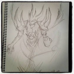 Shadow Fiend Dota 2 карандашом