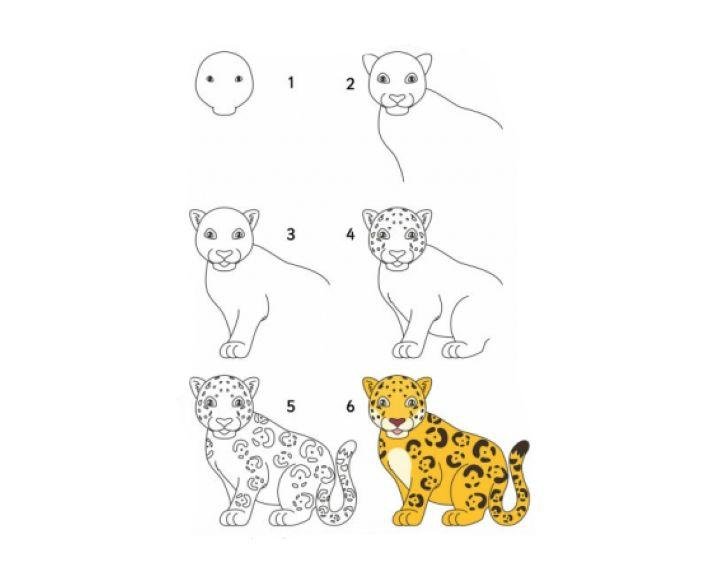 Рисование леопарда для детей