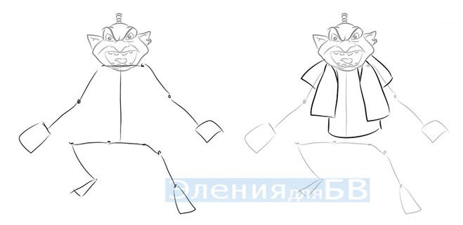 Соловей разбойник карандашом