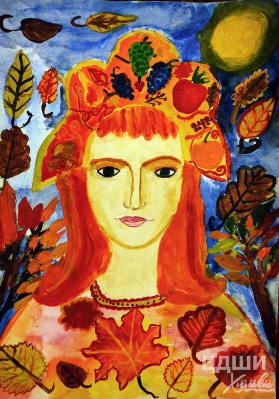 Портрет осени рисунок