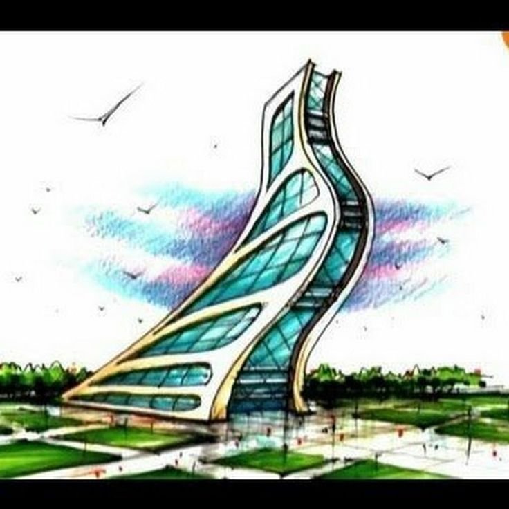 Современная архитектура рисунок