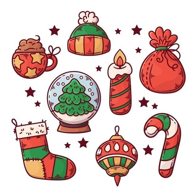 Новогодние на маленьких листочках