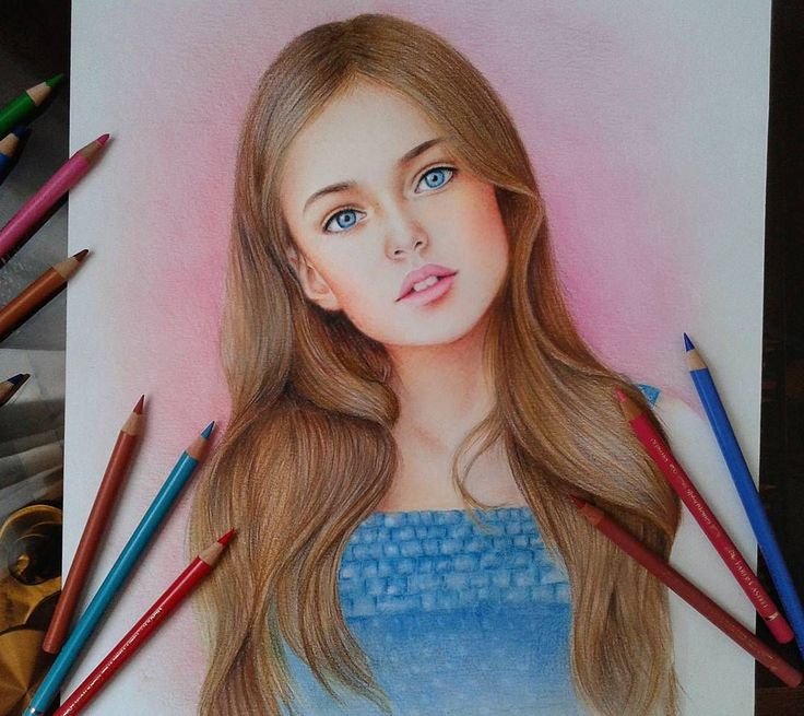 Рисунки цветными карандашами