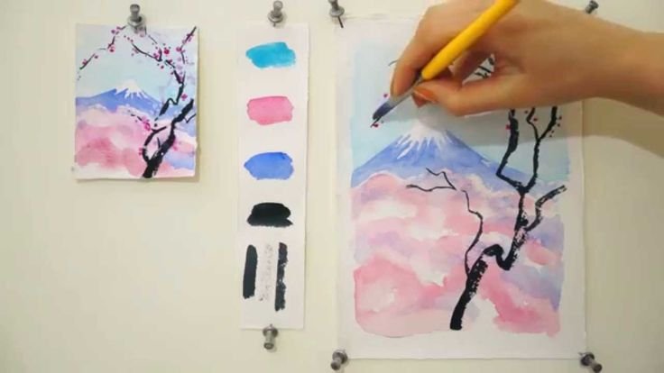 Рисунки красками для начинающих