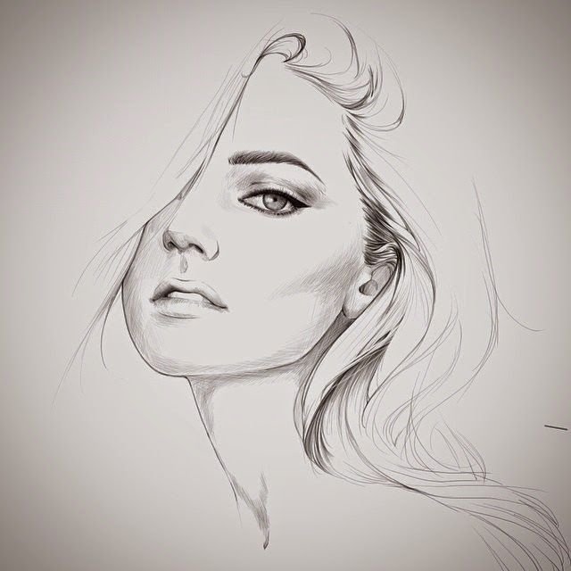 Рисунок девушки карандашом