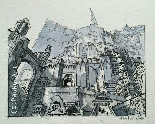 Минас Тирит рисунок