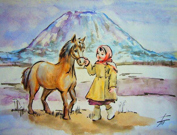 Башкирские горы рисунок