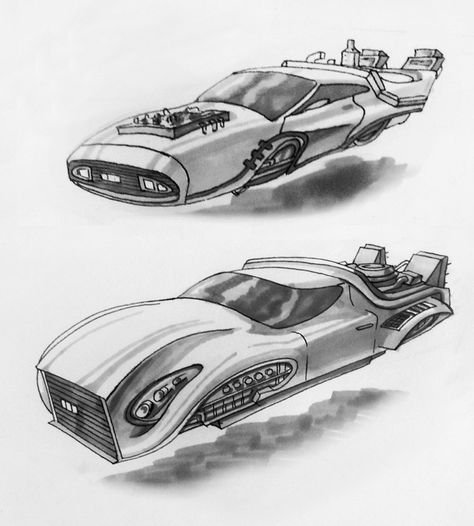 Автомобиль будущего рисунок
