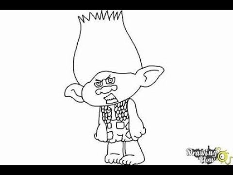 Тролль рисунок карандашом
