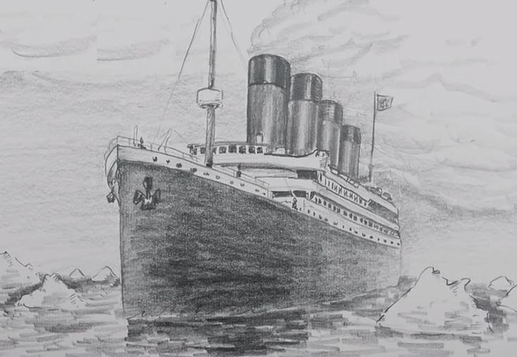 Титаник рисунок