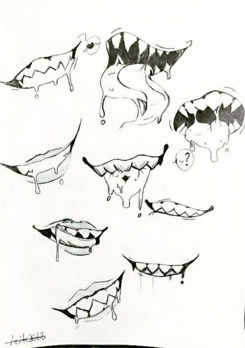 Рот рисунок аниме