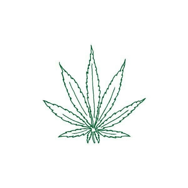 Лист конопли эскиз