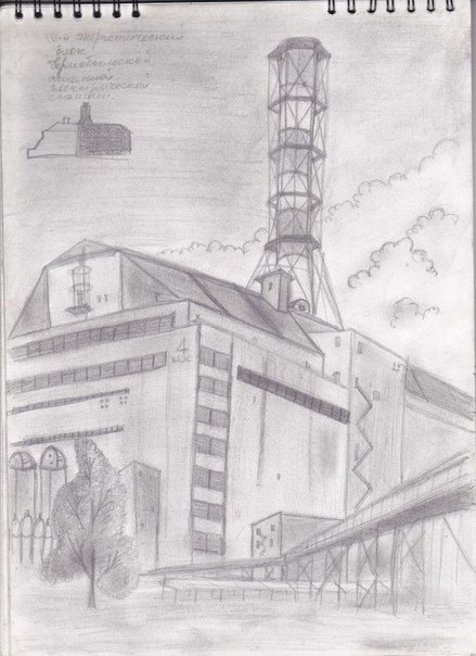 Раскраска Чернобыль ЧАЭС