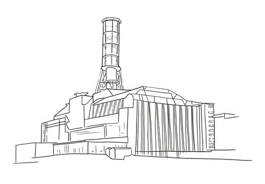 Атомная электростанция раскраска Чернобыль