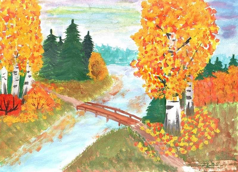 Золотая осень рисунок