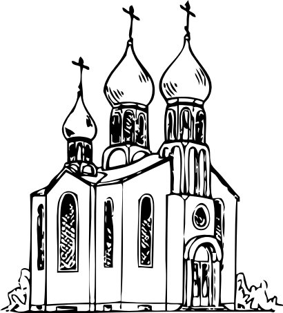 Церковь раскраска для детей