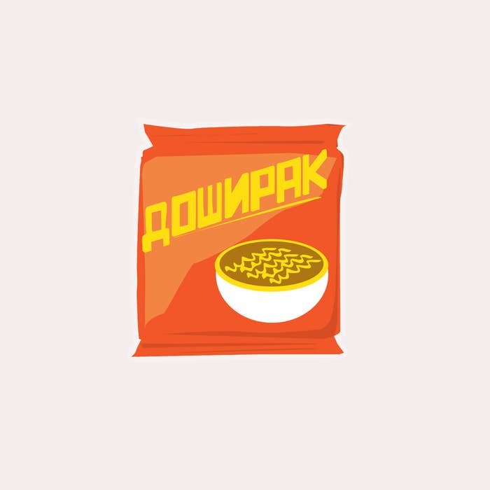 Доширак нарисовать карандашом
