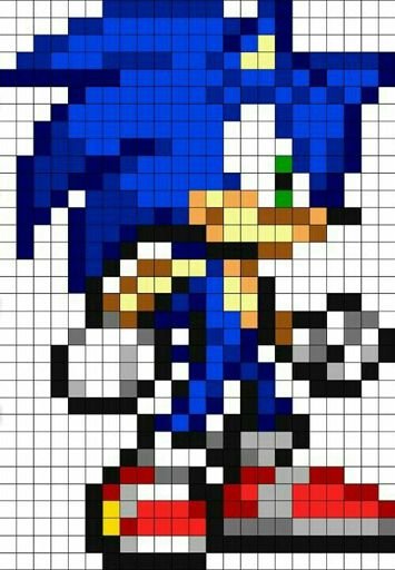 Соник пиксель арт 32x32