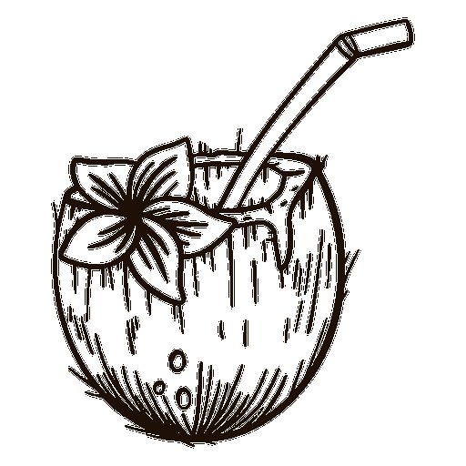 Coconut with Straw