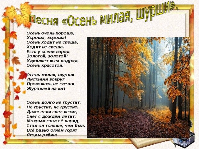 Осень милая шурши листьями вокруг