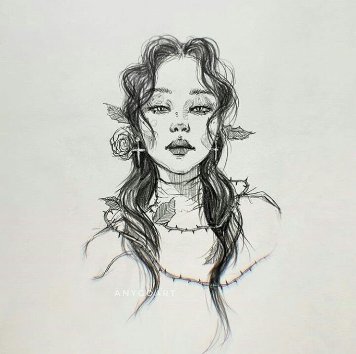 Инстасамка рисунок карандашом
