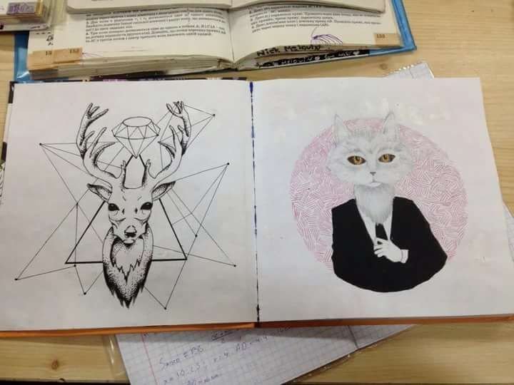 Рисунки в скетчбук карандашом