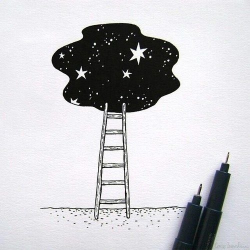 Рисунки для срисовки космас