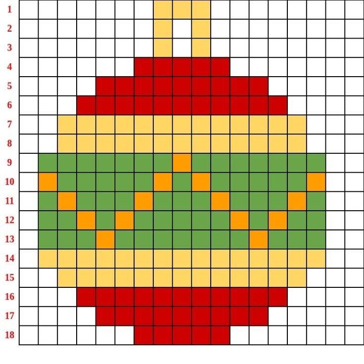 Рисование по клеточкам новый год