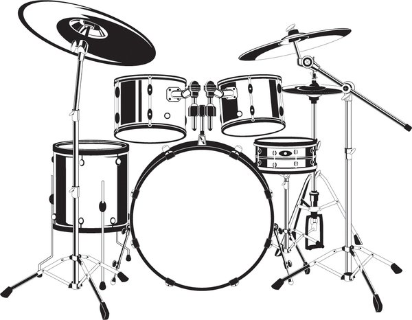 Барабан на белом фоне