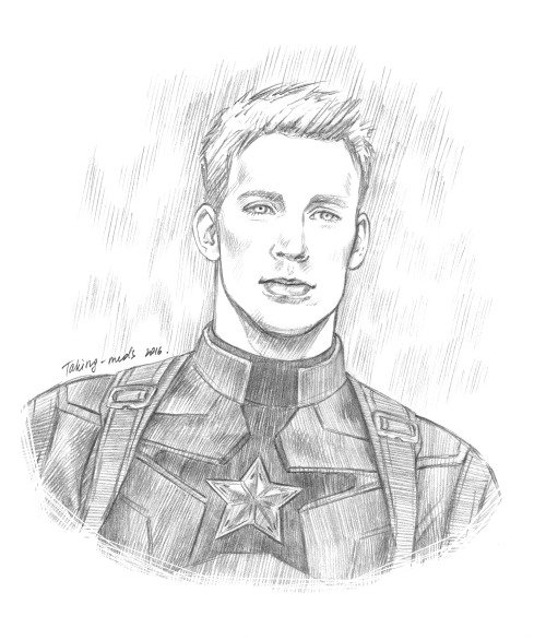 Стив Роджерс рисунок