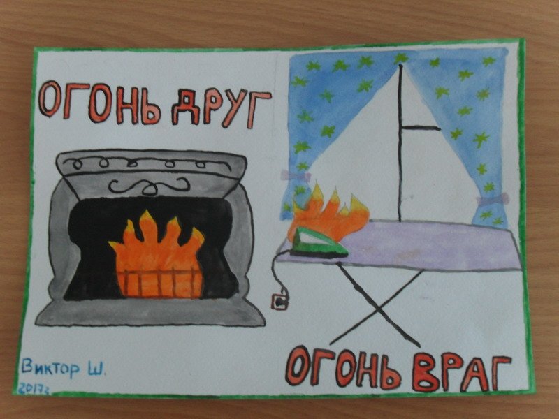 Огонь-друг огонь-враг рисунки