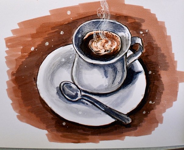 Кружка кофе рисунок