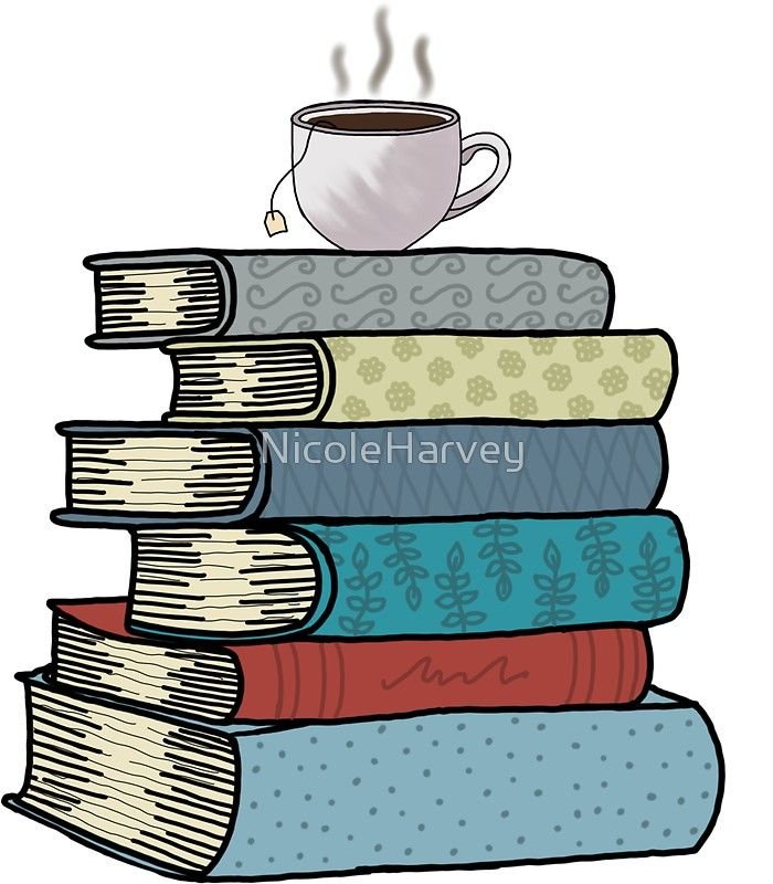 Стопка книг стикер