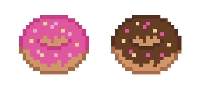 Пиксельный пончик