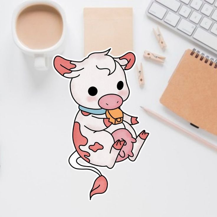 Stickers Cow cute