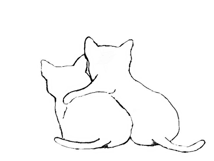 Трафарет кошки