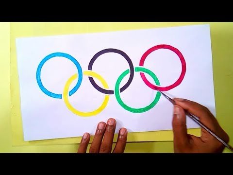 Раскрасить Олимпийские кольца в правильные цвета