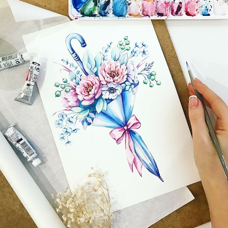 Идеи для рисунков цветы