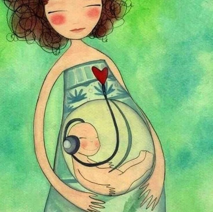 Рисунок беременной женщины