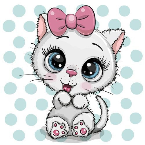 Милая кошечка с бантиком