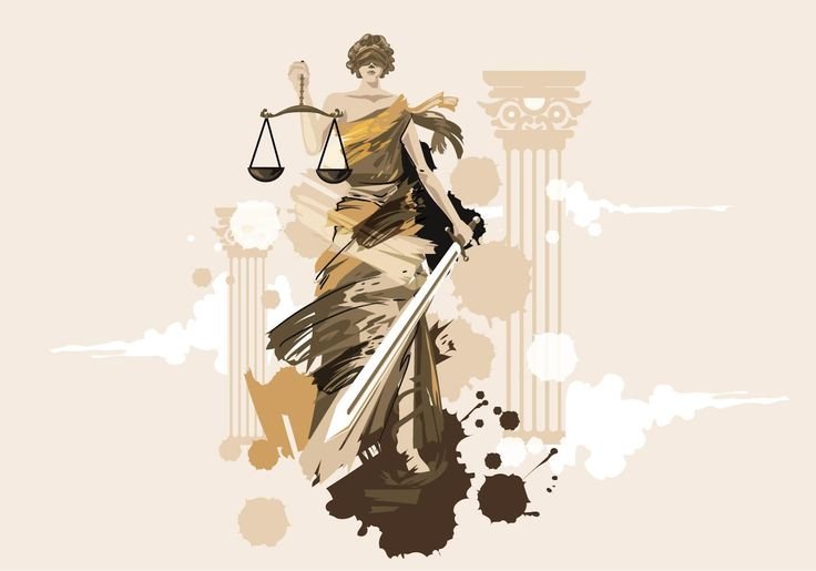 Фемида богиня правосудия в векторе